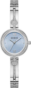 GUESS Lovey Crystal Bracelet Watch, 27mm