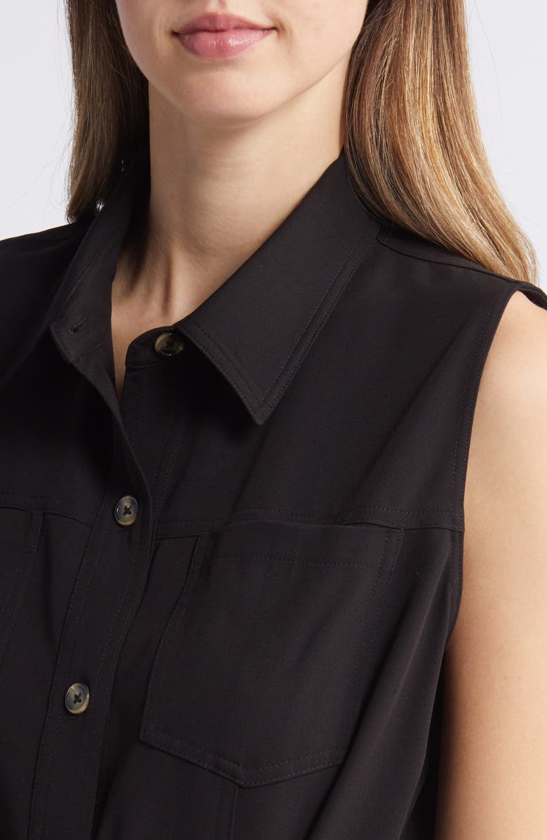 Caslon<sup>®</sup> Sleeveless Tie Waist Dress, Alternate, color, 