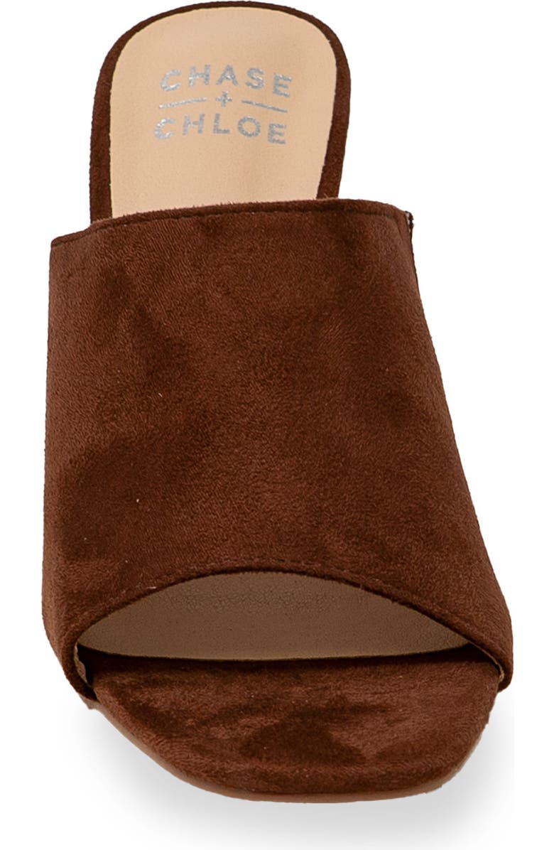CHASE AND CHLOE Open Toe Mule, Alternate, color, Brown