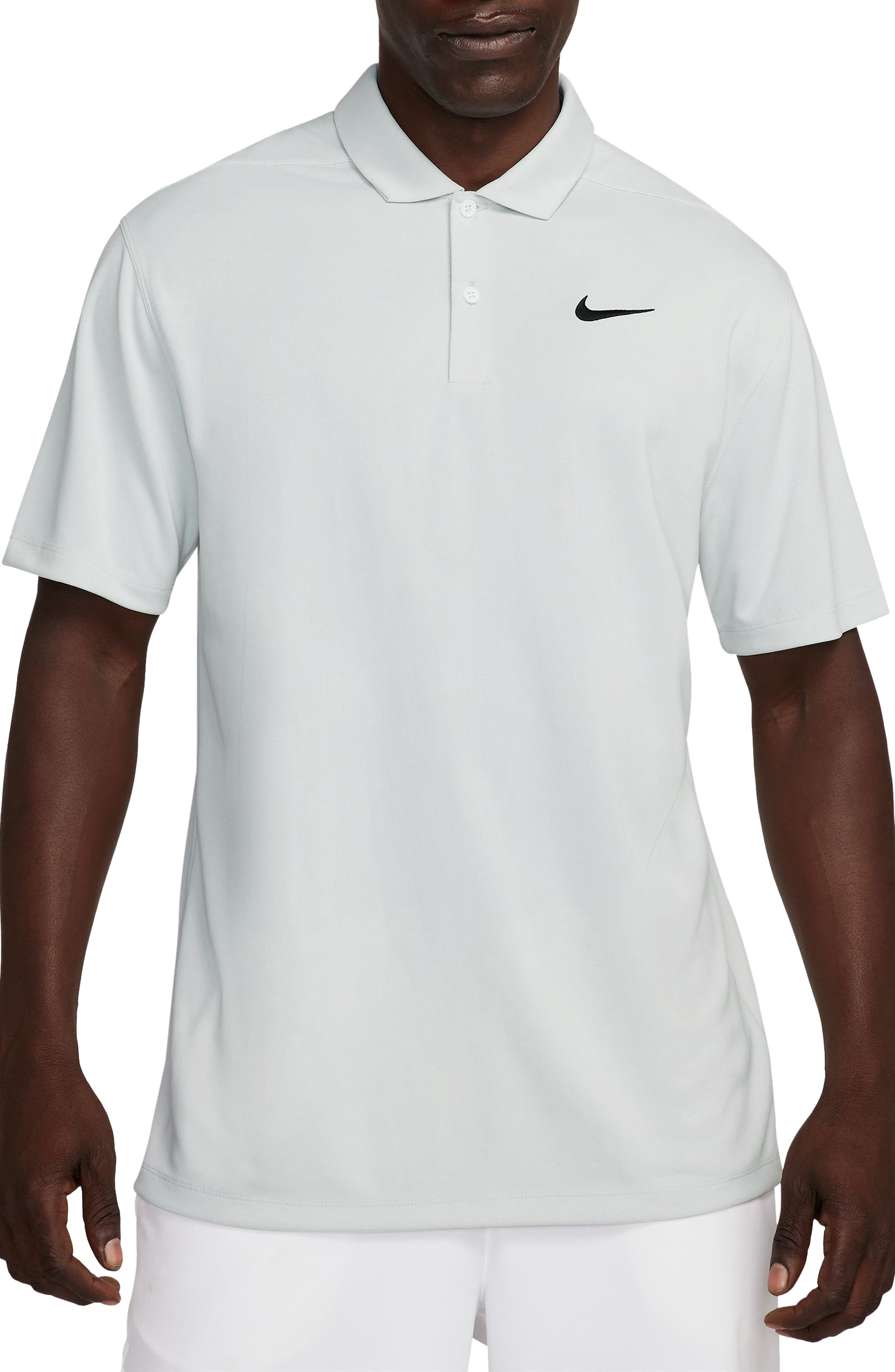 Nike Golf Dri-FIT Victory+ Golf Polo in Pure Platinum/White/White 