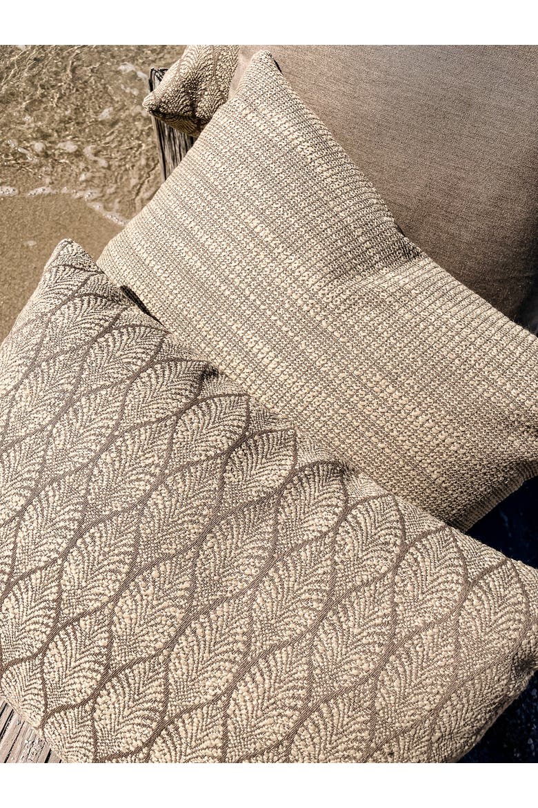 Natural Waves Indoor Outdoor Pillow, Alternate, color, Mocha
