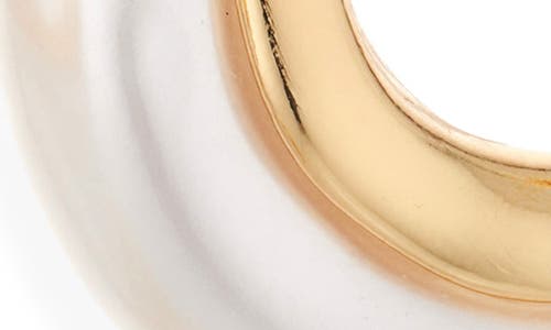 Tasha Set Of 2 Resin Hoop Earrings In Clear/pearl