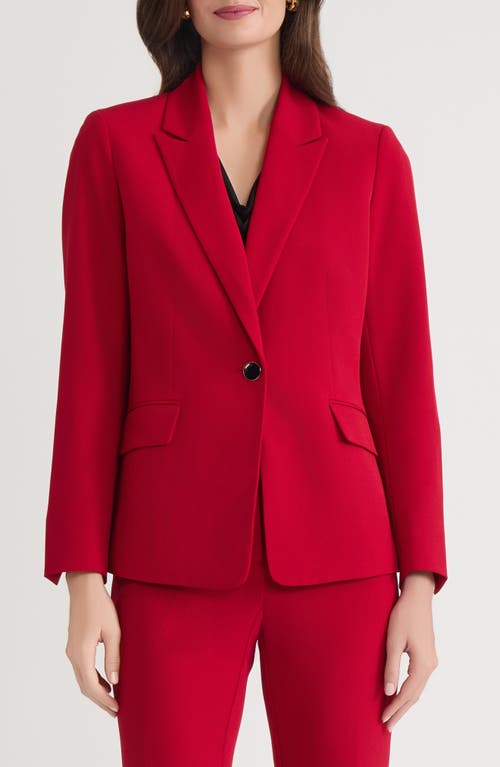 Kasper One-button Blazer In Red