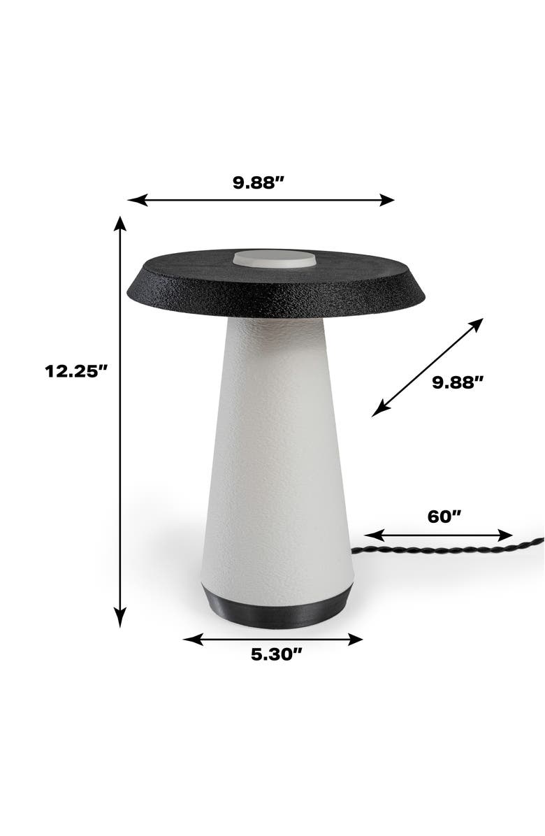 JONATHAN Y Bruno 12.25" Mid-Century Minimalist Plant-Based PLA 3D Printed Dimmable LED Table Lamp, Alternate, color,