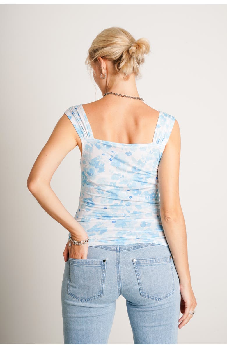 Nom Maternity Lola Maternity Tank, Alternate, color, Blue Floral