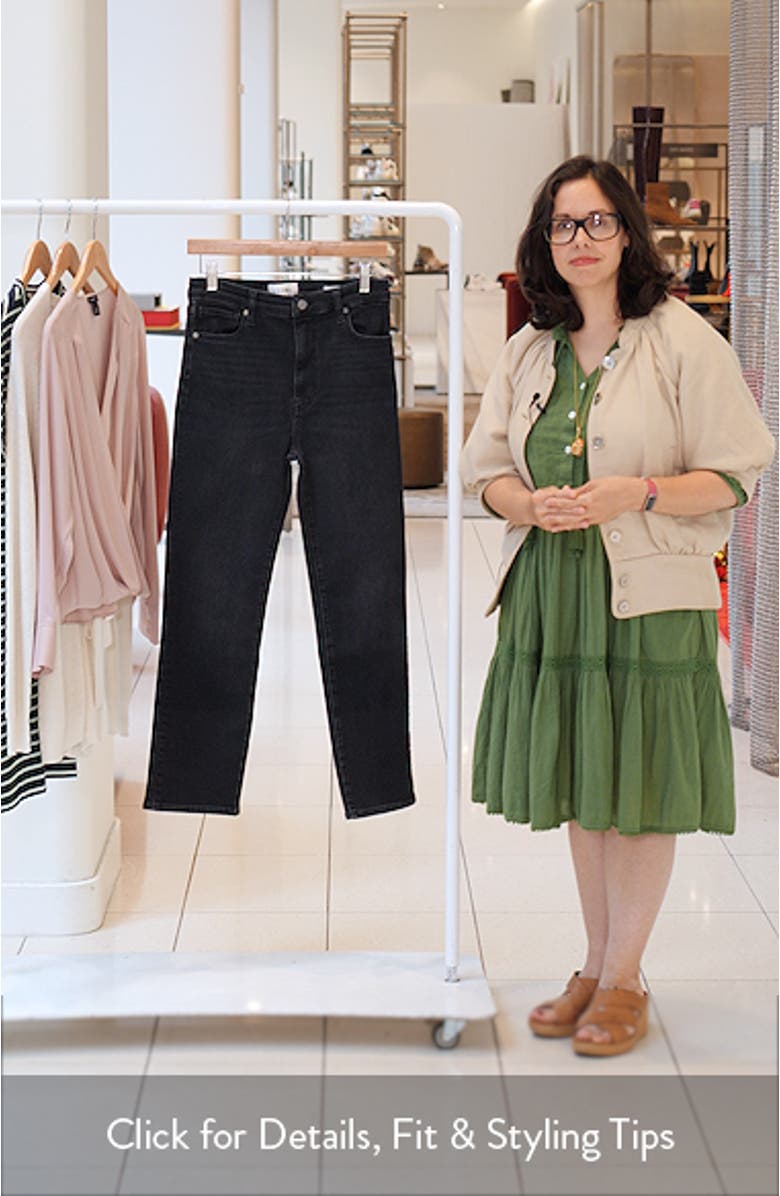 The Pencil Crop High Waist Ankle Slim Straight Leg Jeans, sales video thumbnail