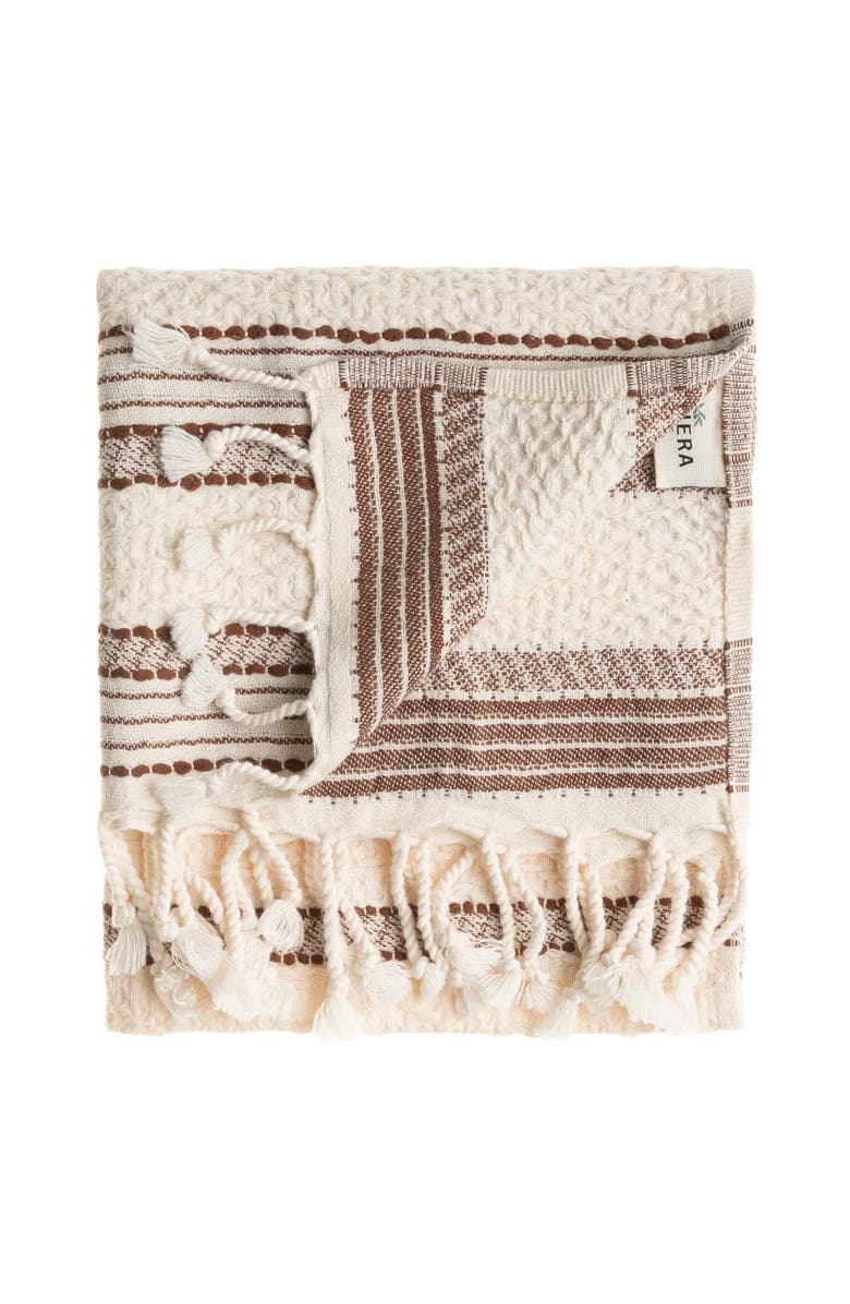 Olive & Linen Sylvie Turkish Cotton Hand & Kitchen Towel Bundle, Alternate, color, Taupe Brown