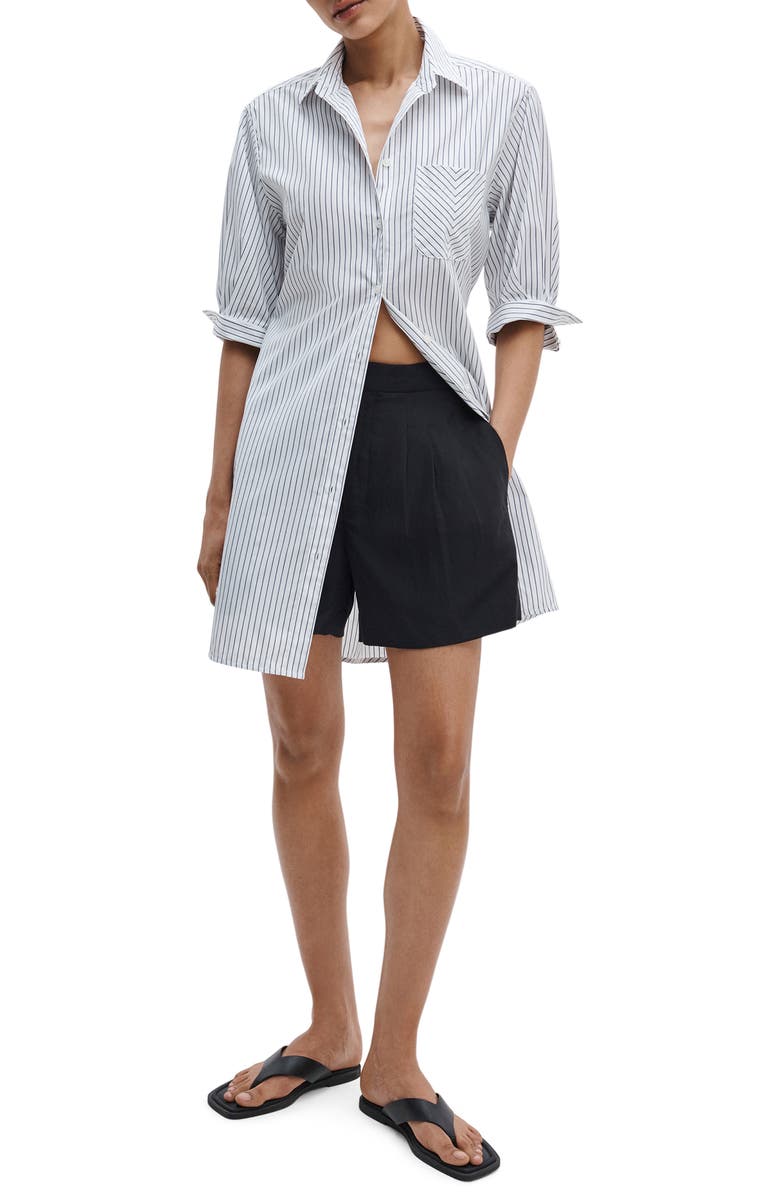 rag & bone Lucia Stripe Mini Shirtdress, Alternate, color, Navy Stripe