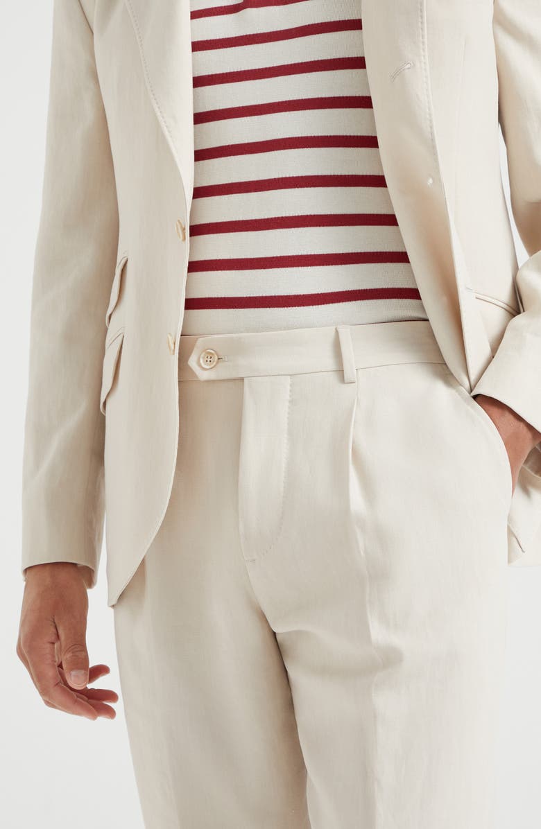 Brunello Cucinelli Leisure fit trousers with pleat, Alternate, color, 