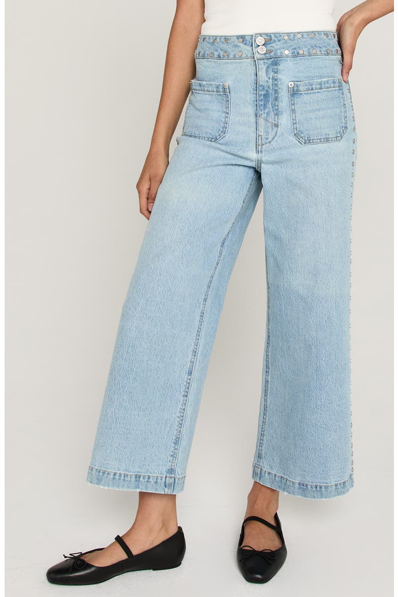 Gemma VIP Crop Wide Leg Jeans, Main, color, BLUE