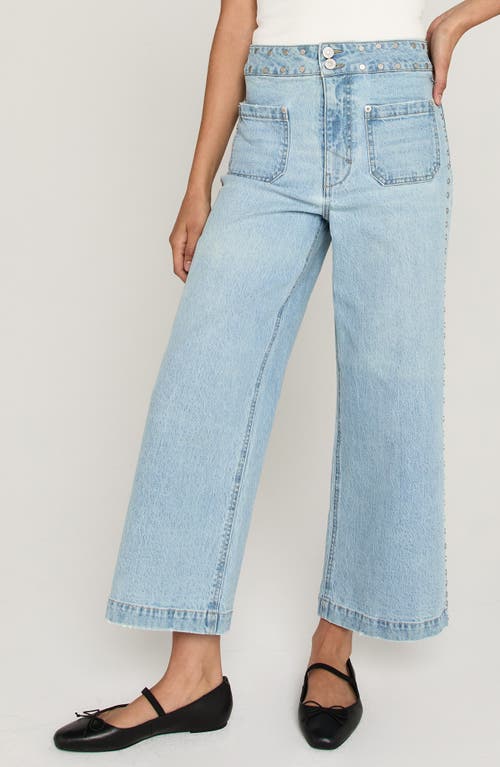 Unpublished Gemma Vip Crop Wide Leg Jeans In Blue