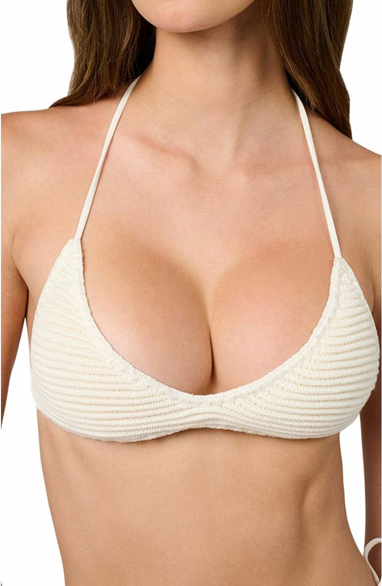 WeWoreWhat V-Neck Tie Top, Alternate, color, Off-White