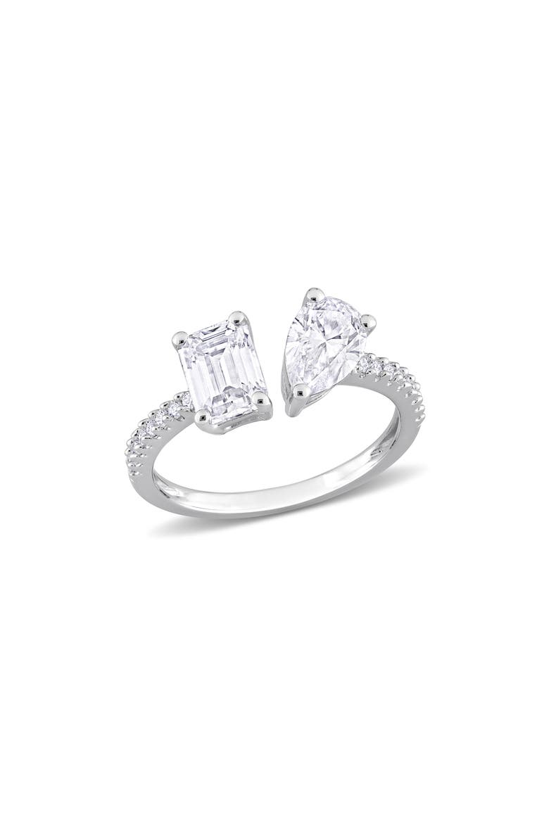 Sterling Silver Diamond Bypass Ring - 0.10 ctw, Main, color, SILVER