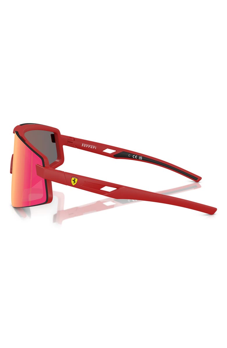Scuderia Ferrari 47mm Shield Sunglasses, Alternate, color, Matte Red