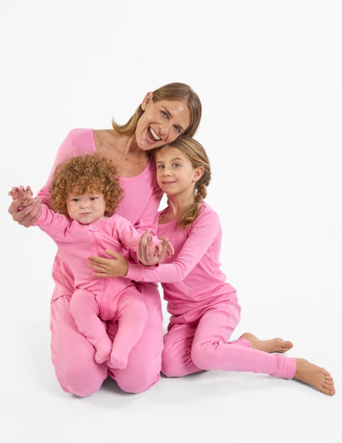 Leveret Cotton Solid Matching Family Pajamas In Neutral
