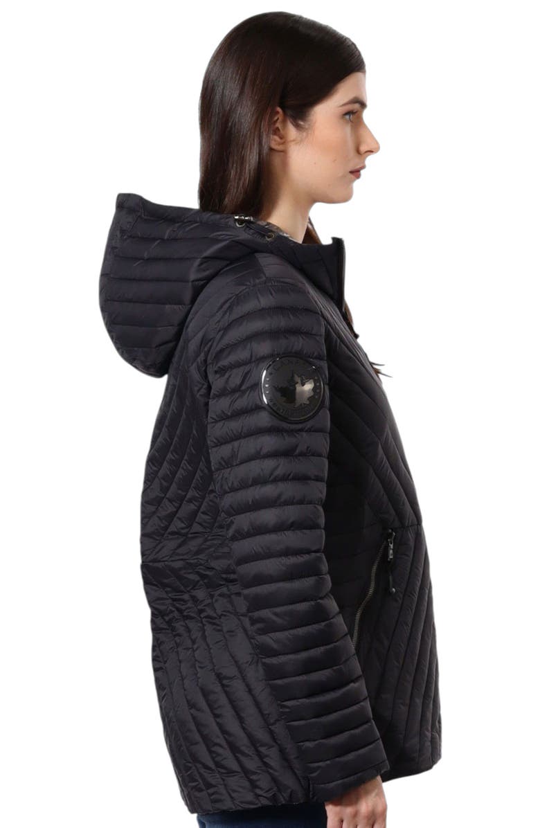 CANADA WEATHER GEAR Women's Packable Lightweight Quilted Puffer Jacket, Alternate, color, Black