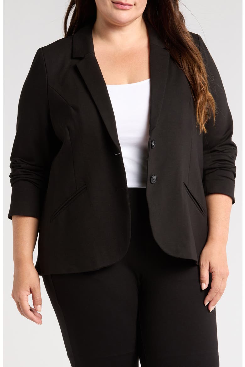 Beas Ponte Blazer, Main, color, BLACK