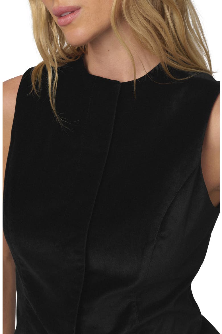 The Velveteen Sleeveless Tunic Top, Alternate, color, BLACK