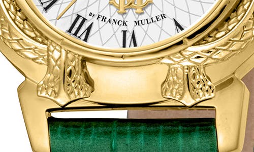 ROBERTO CAVALLI ROBERTO CAVALLI BY FRANCK MULLER LEATHER STRAP WATCH, 32MM 