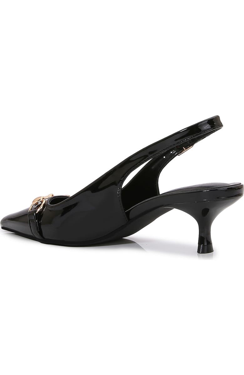 BERNESS Juliette Pointed Toe Kitten Heel Slingback Pump, Alternate, color, Black