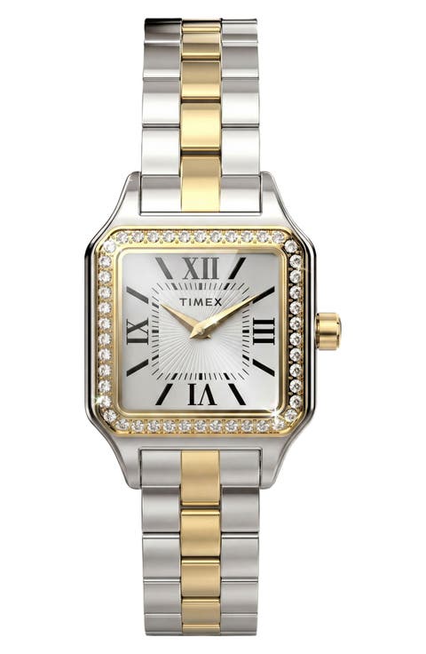 Addison Crystal Bezel Bracelet Watch, 23mm