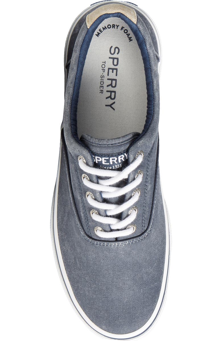 Sperry Halyard CVO Recycled Cotton Sneaker, Alternate, color, Navy