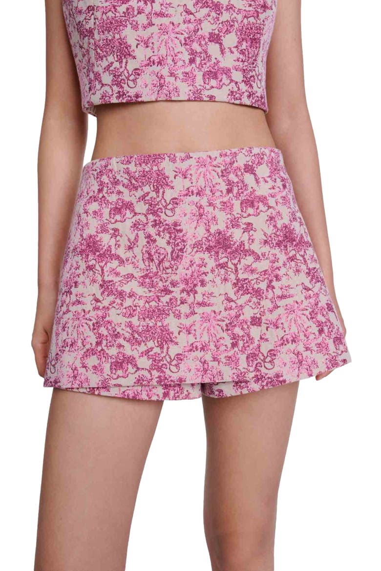 Layered shorts, Main, color, Pink jungle canvas
