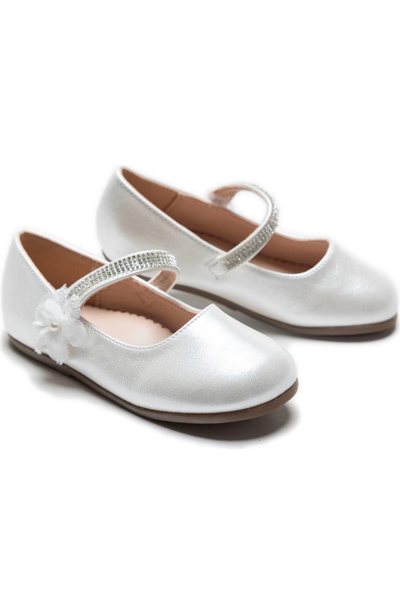 Tulleen Primrose Rhinestone Flats, Main, color, Cream