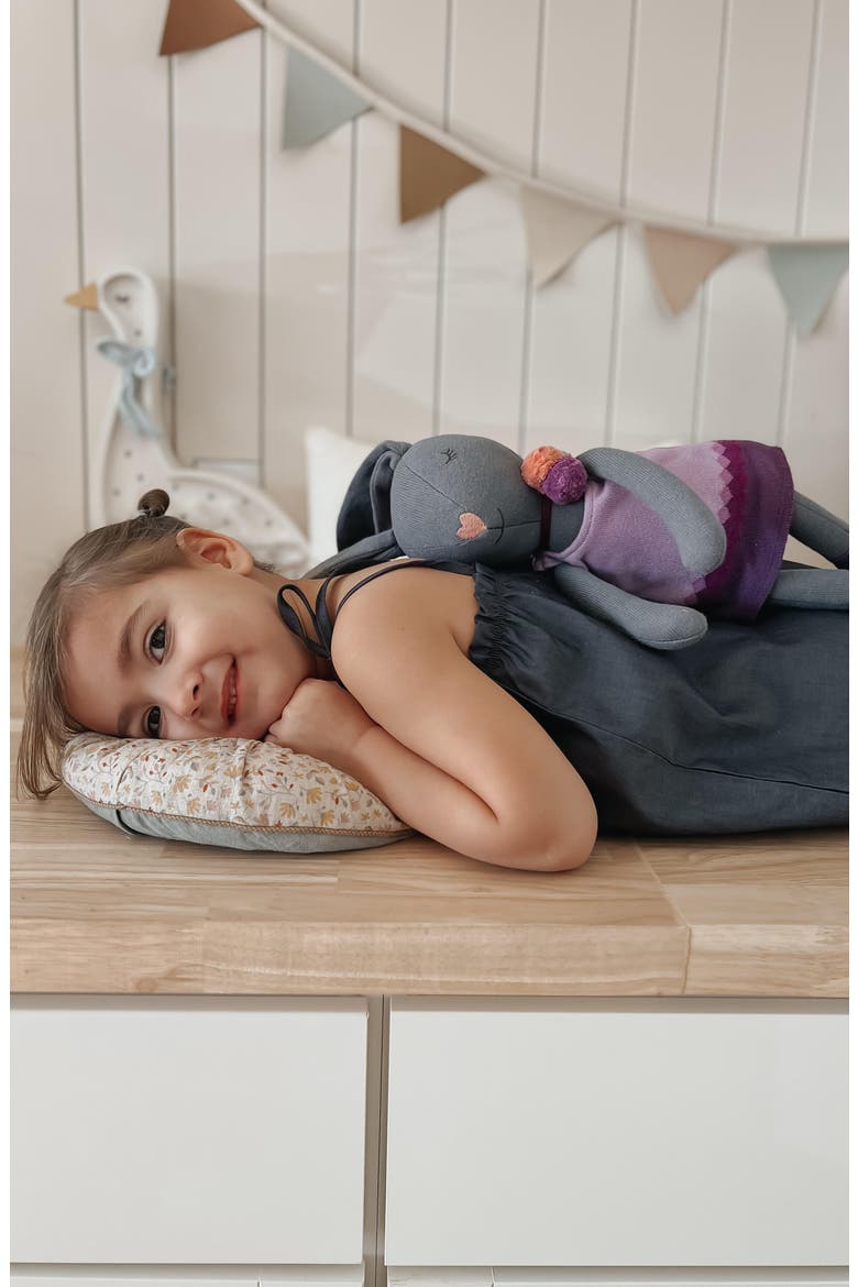 Lila Bunny Organic Cotton Stuffed Animal, Alternate, color, GREY