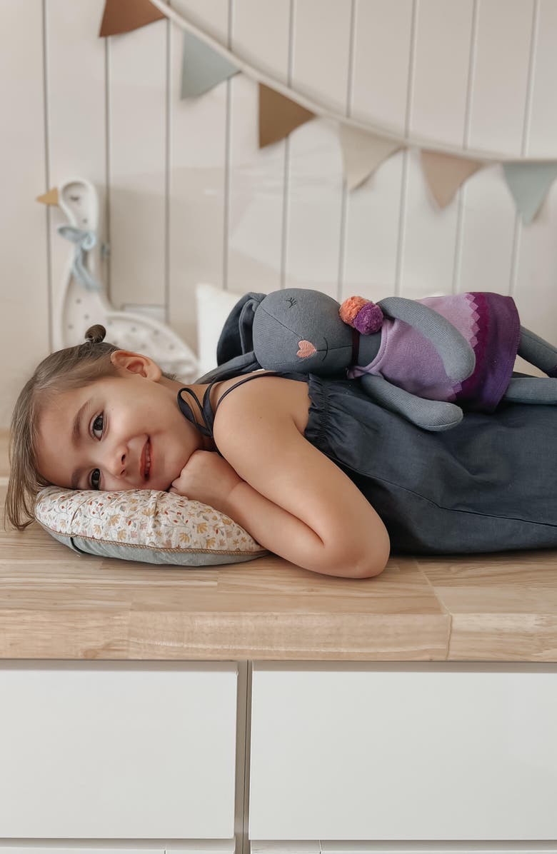 APPLE PARK Lila Bunny Organic Cotton Stuffed Animal, Alternate, color, Grey