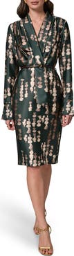 Donna Karan New York Belted Long Sleeve Dress
