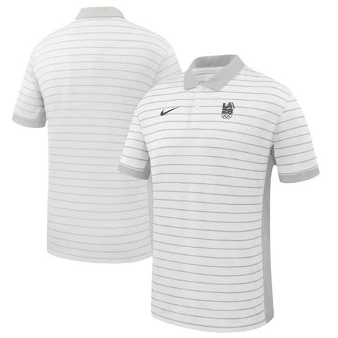 Men's Nike White LA28 Summer Olympics Dri-FIT Victory Stripe Polo