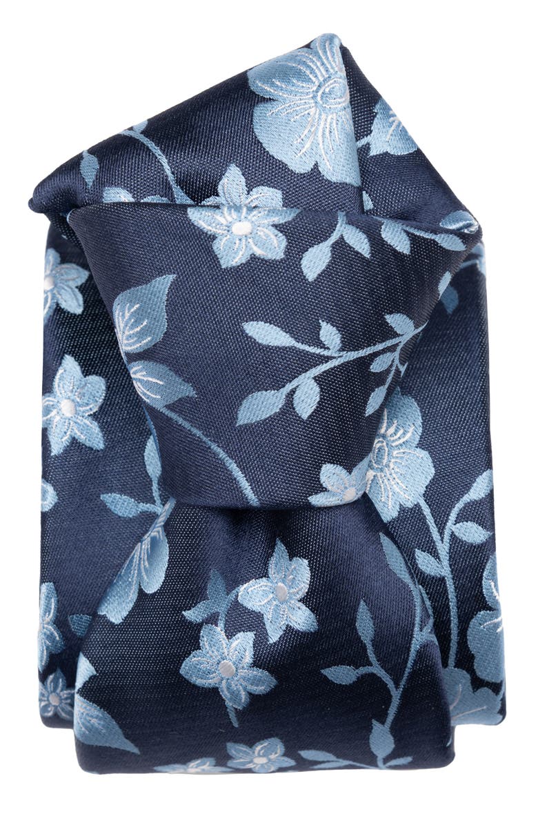 Elizabetta Silvio - Silk Jacquard Tie for Men, Alternate, color, Navy