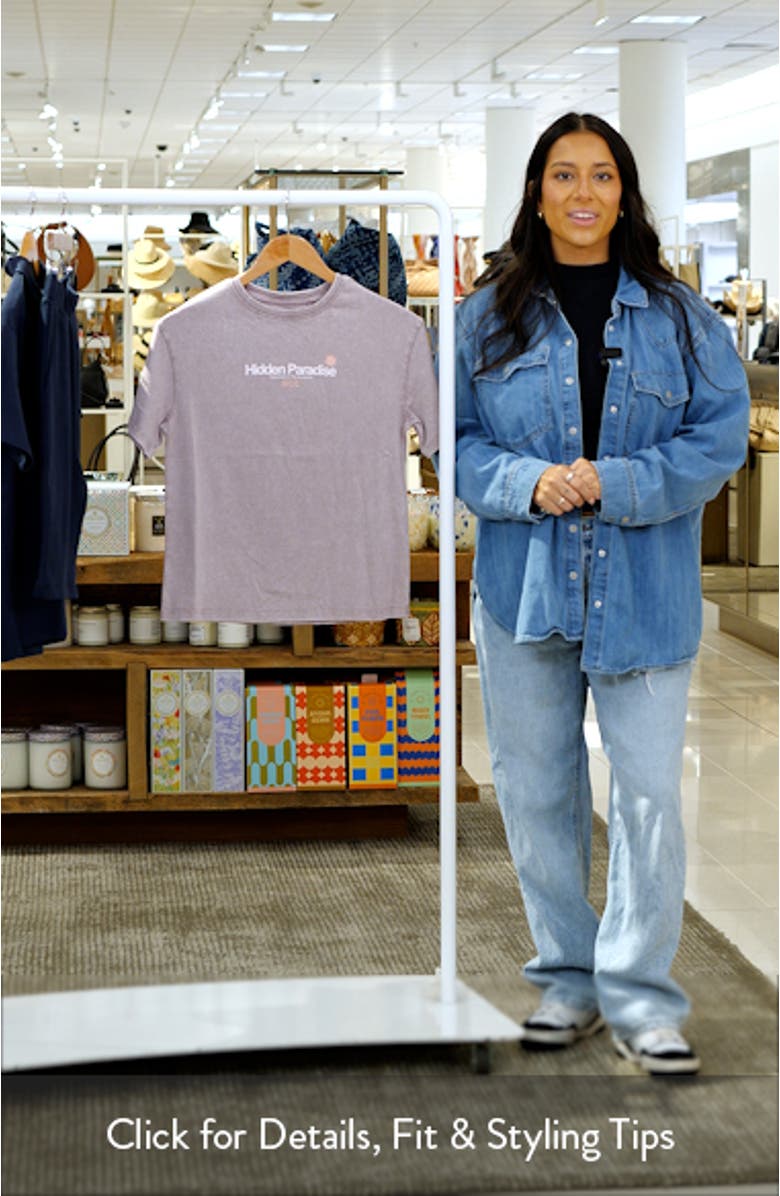 Kids' Hidden Paradise Oversize Graphic T-Shirt, sales video thumbnail