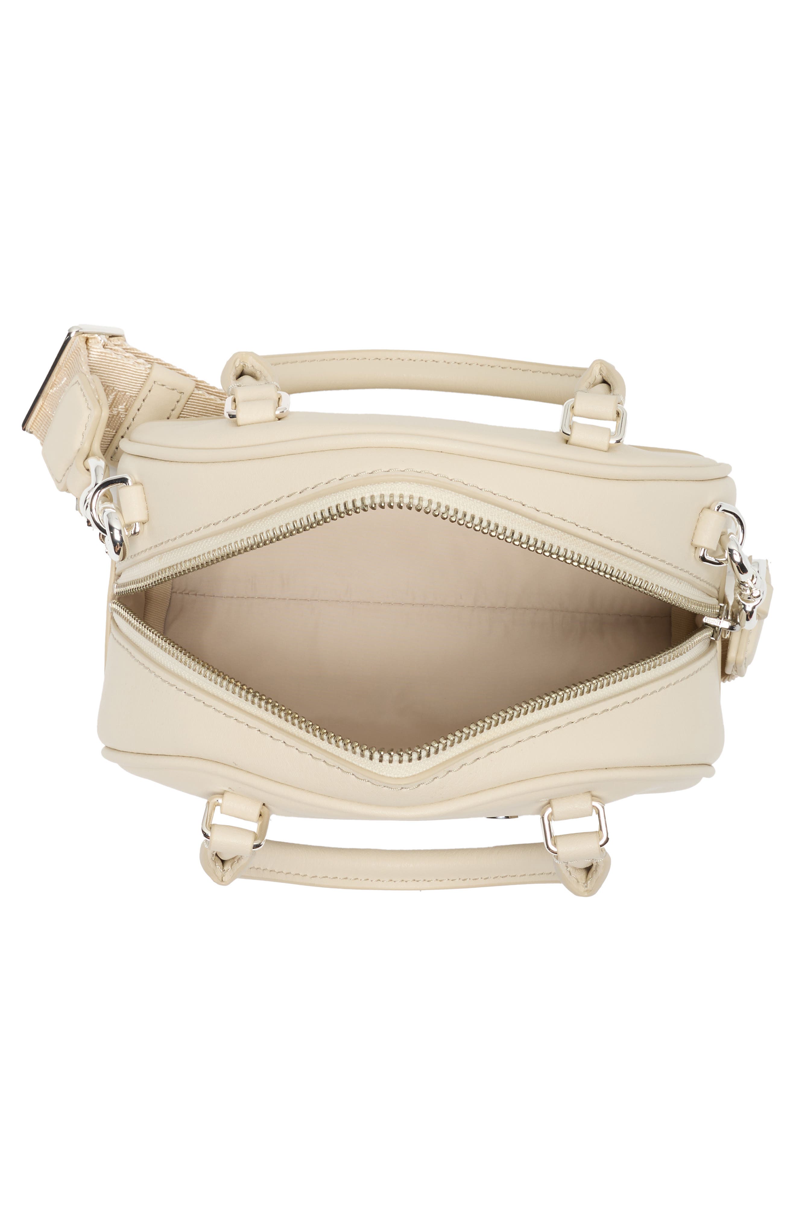 Small Leather Bowling Bag, Alternate, color, MARSHMALLOW