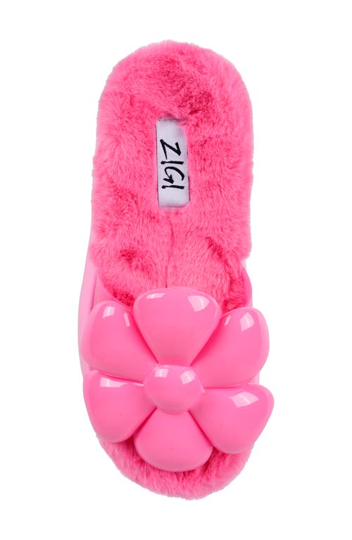 Zigi Cass Faux Fur Lined Sandal In Pink