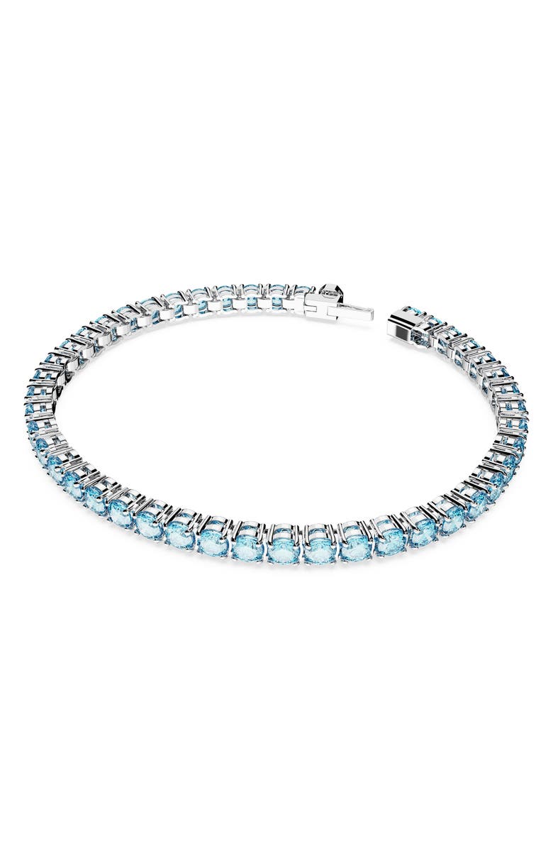 Swarovski Matrix Crystal Tennis Bracelet, Alternate, color, Blue