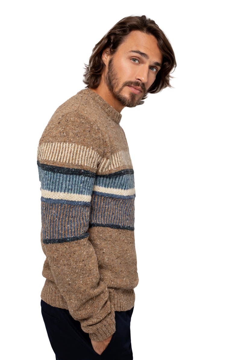 Celtic & Co. Statement Donegal Wool Sweater, Alternate, color, Camel