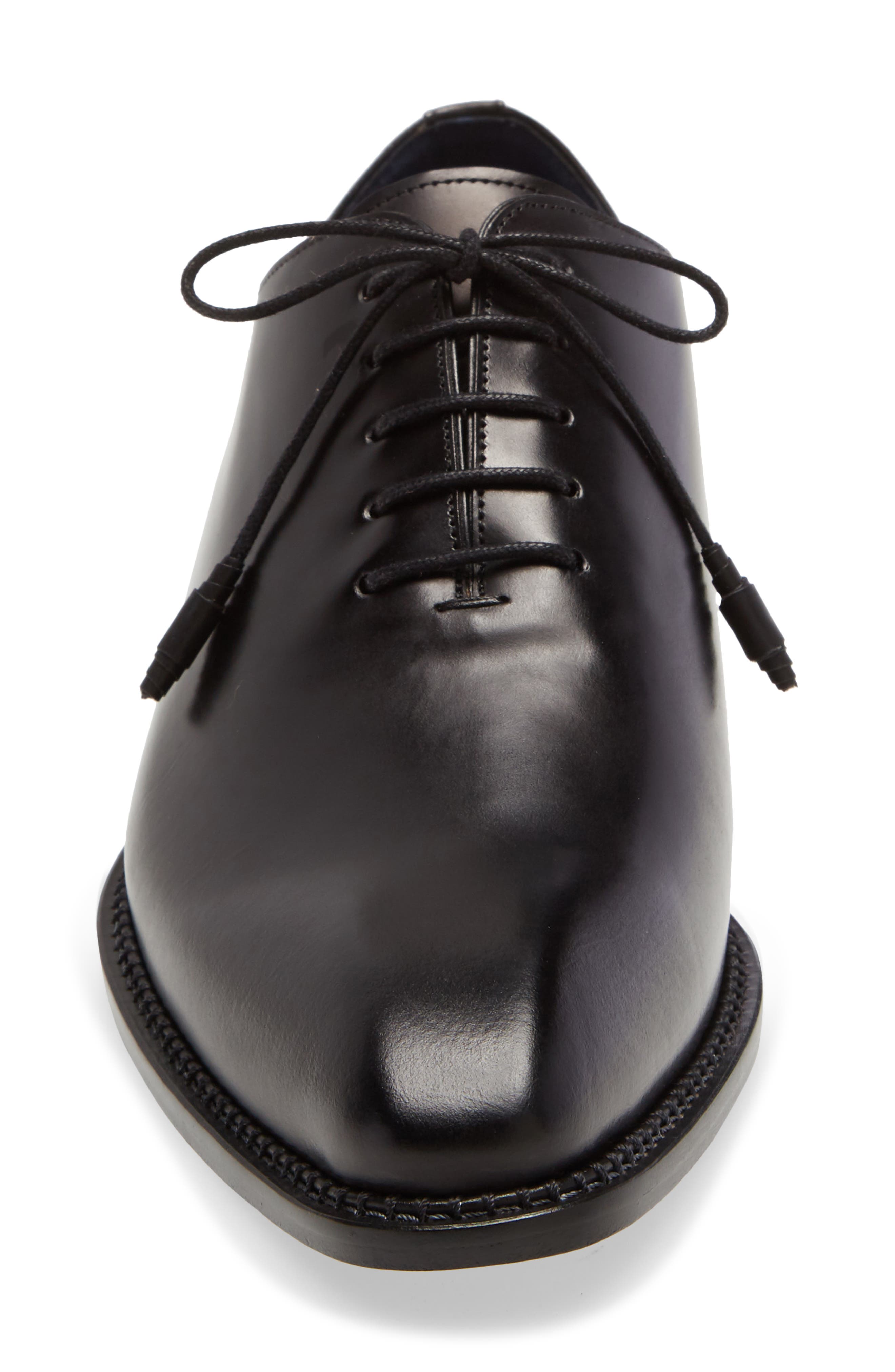 Enterprise Wholecut Oxford, Alternate, color, BLACK LEATHER