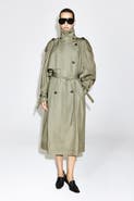 COS Mock-Neck Cotton Trench Coat