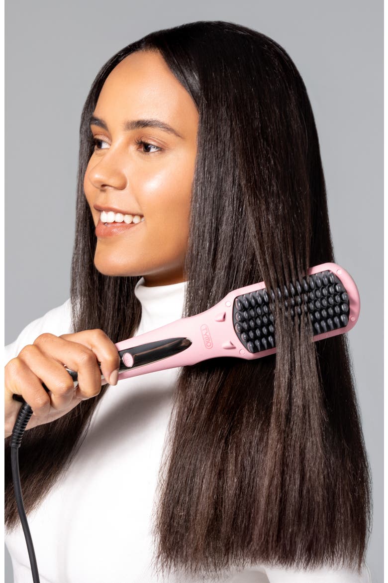iONIC Hair Straightener Brush, Alternate, color, PINK