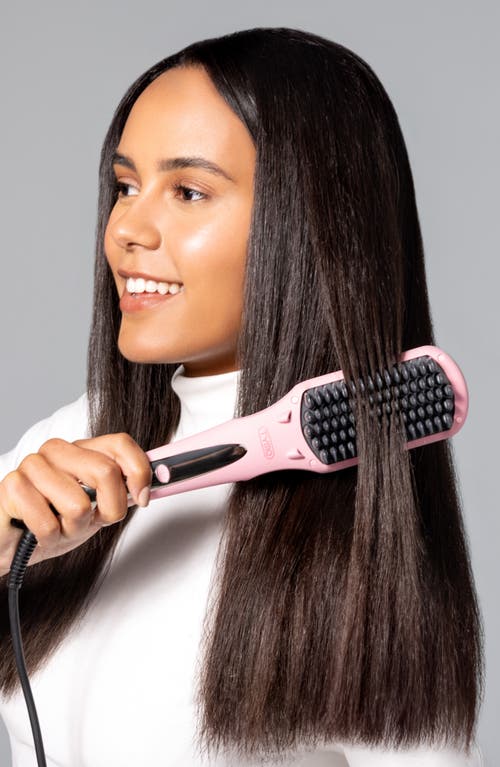 Tymo Ionic Hair Straightener Brush In Pink