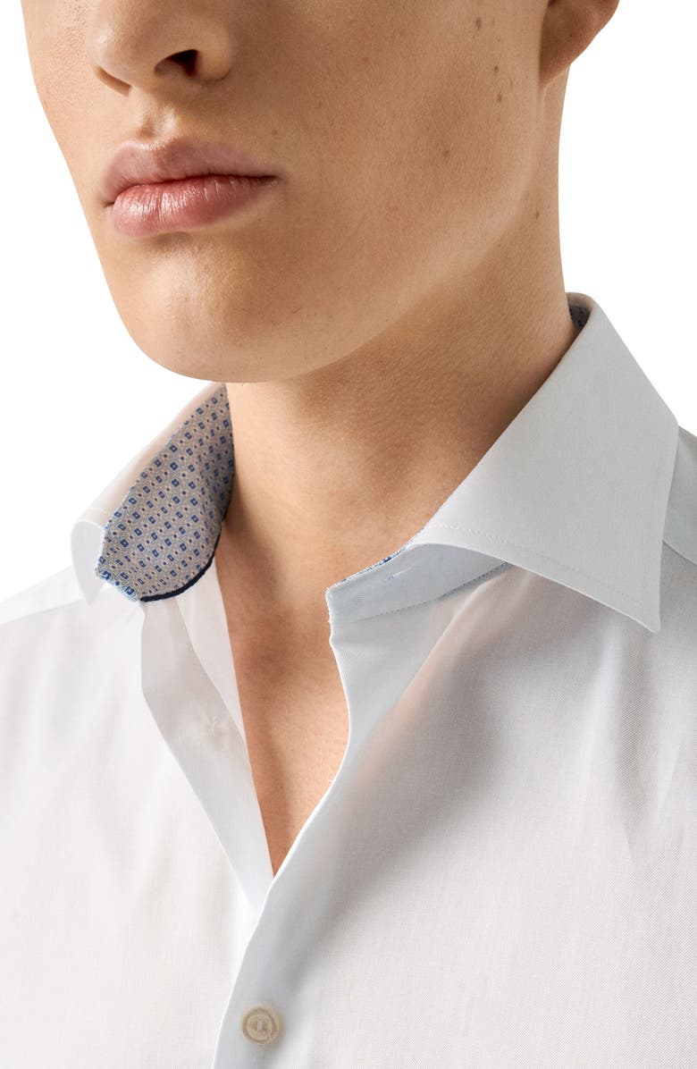 Eton Slim Fit Medallion Detail Dress Shirt, Alternate, color, 