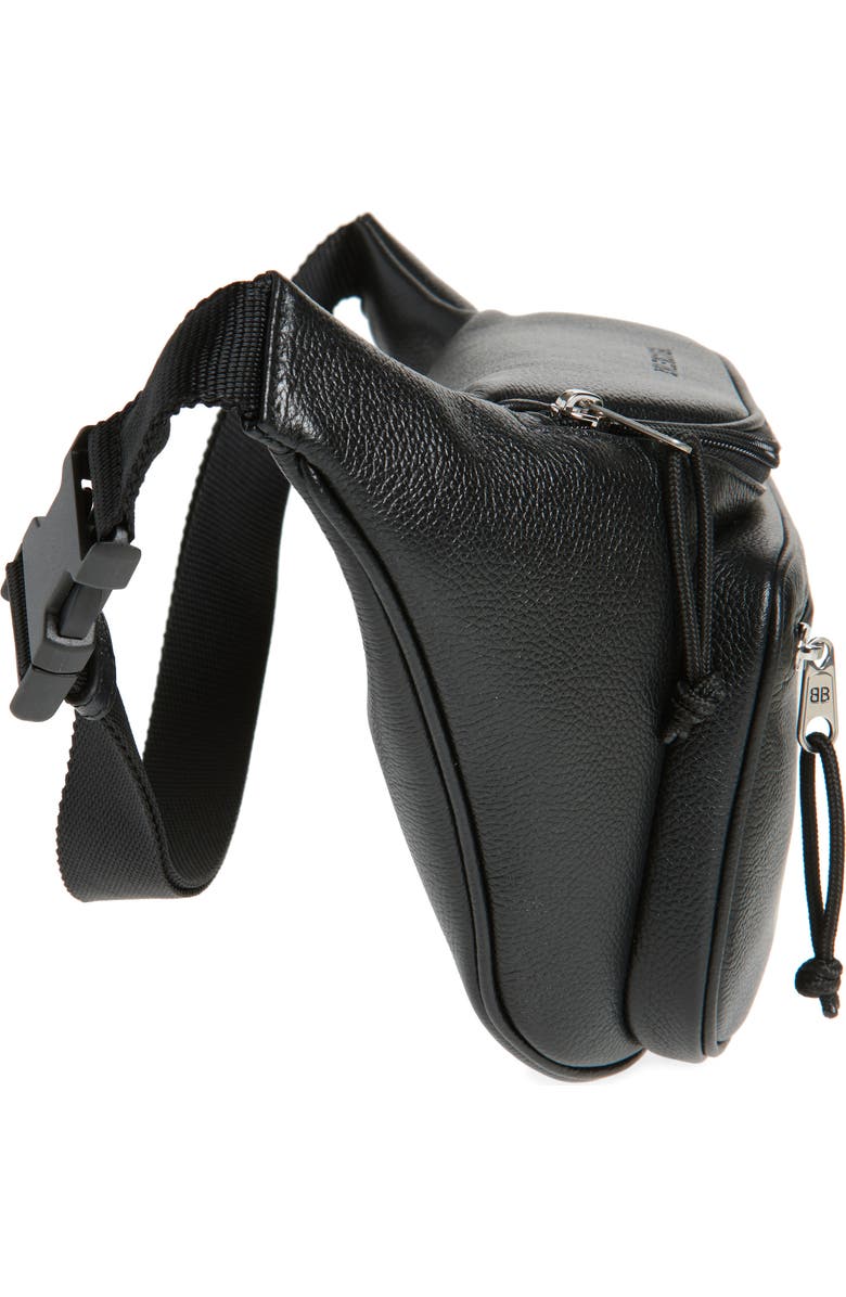 Balenciaga Explorer Tape Logo Leather Belt Bag, Alternate, color,