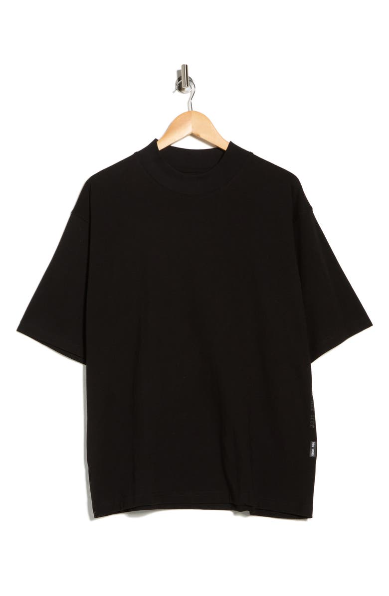ASRV Mock Neck Oversized T-Shirt, Alternate, color, Black