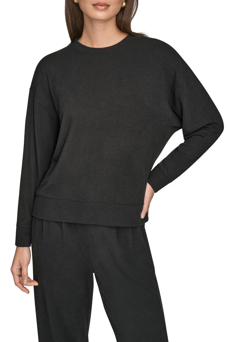 Dropped Shoulder Sweatshirt, Main, color, BLACK