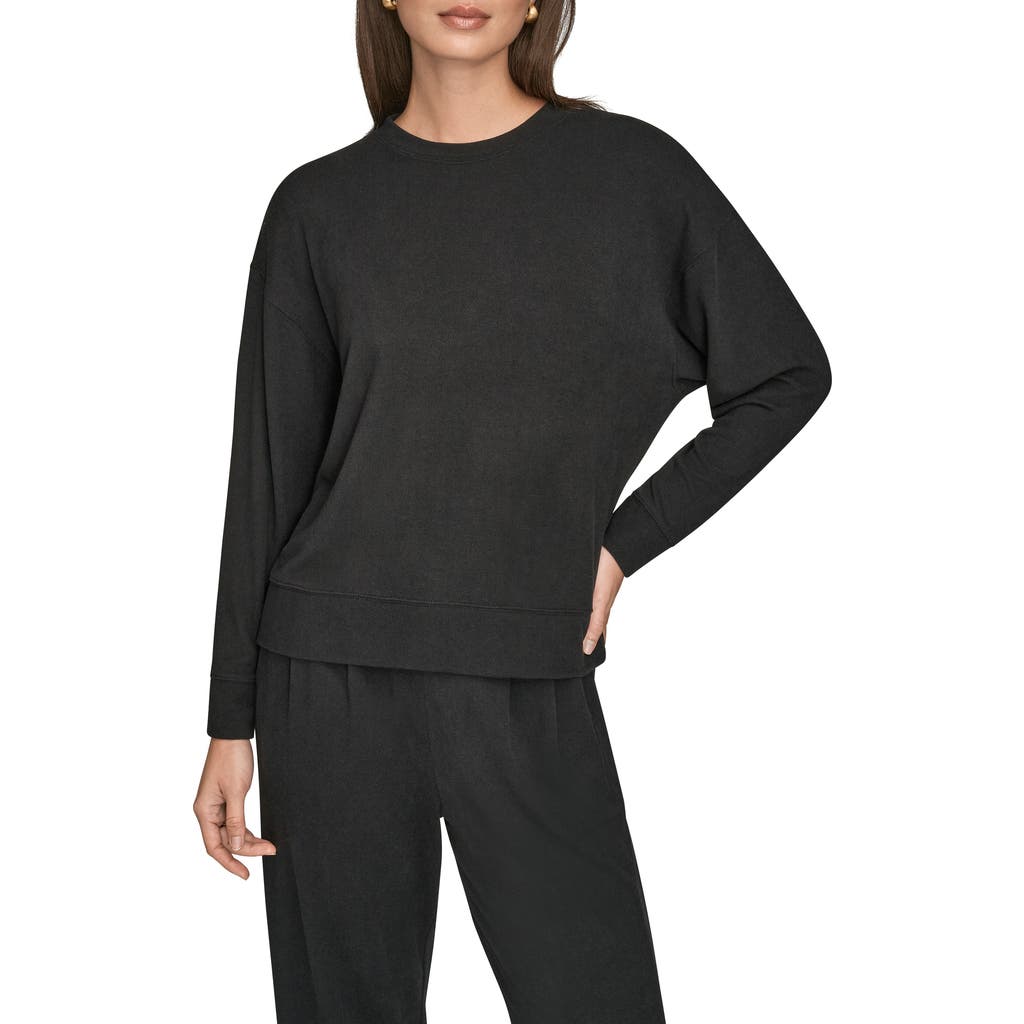 Donna Karan New York Dropped Shoulder Sweatshirt In Black