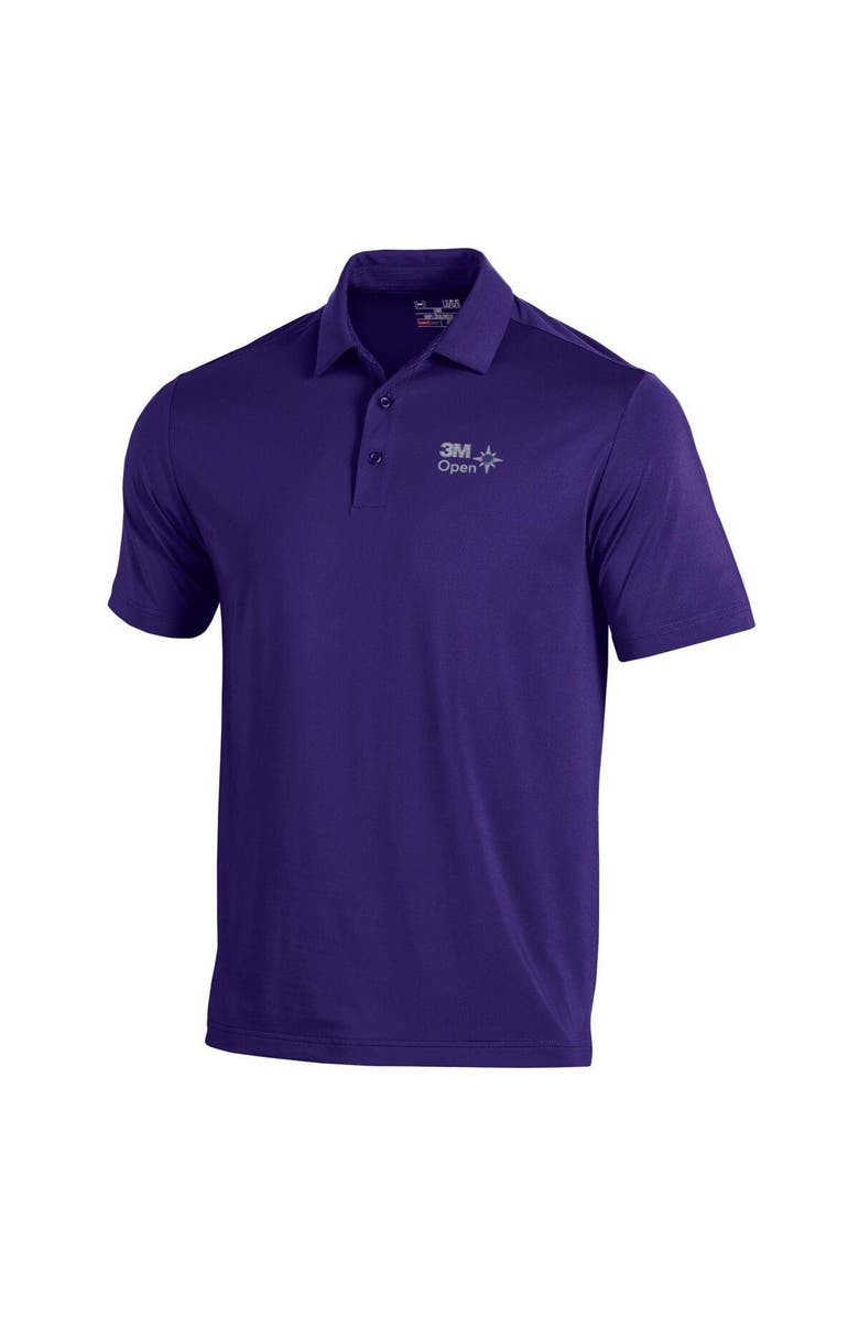 Under Armour Men's Under Armour Purple 3M Open T2 Green Polo, Alternate, color,