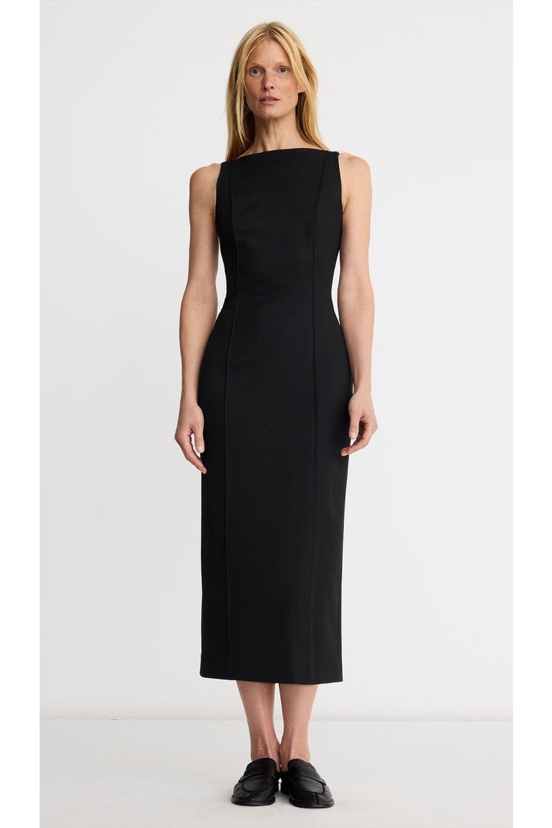 Sabrina Midi Dress, Main, color, Deep Black