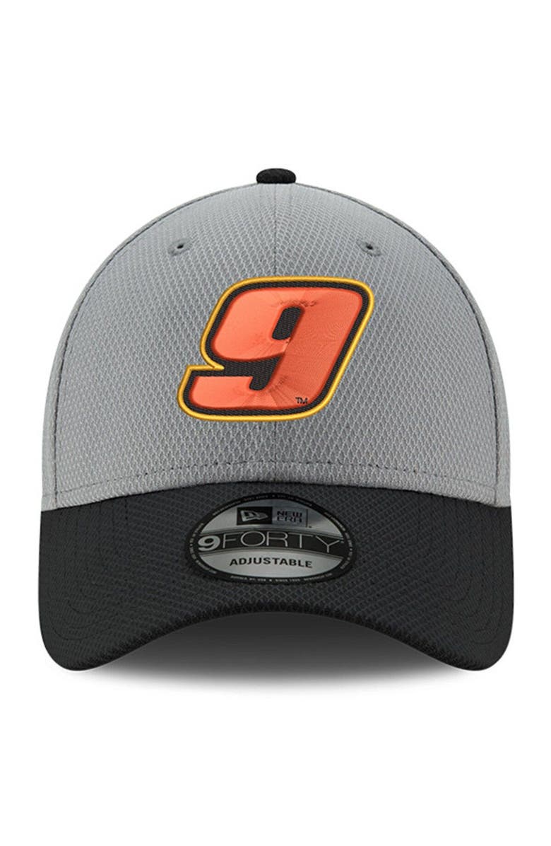 New Era Men's New Era Gray/Black Noah Gragson Big Number 9FORTY Snapback Adjustable Hat, Alternate, color,